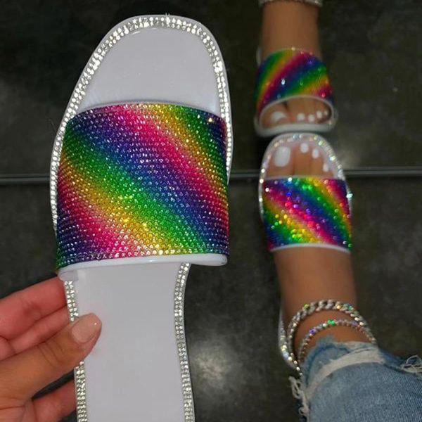 slippers women summer flat breathable shoes comfy colorful rhinestone fashion ladies casual candy colors slides, Black
slippers women summer flat breathable shoes comfy colorful rhinestone fashion ladies casual candy colors slides, Black