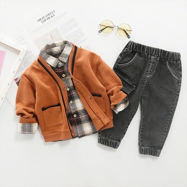 autumn winter baby boy clothes t shirt coat jeans 3pcs outfits kids suit tracksuits boys sets children clothing, White
autumn winter baby boy clothes t shirt coat jeans 3pcs outfits kids suit tracksuits boys sets children clothing, White