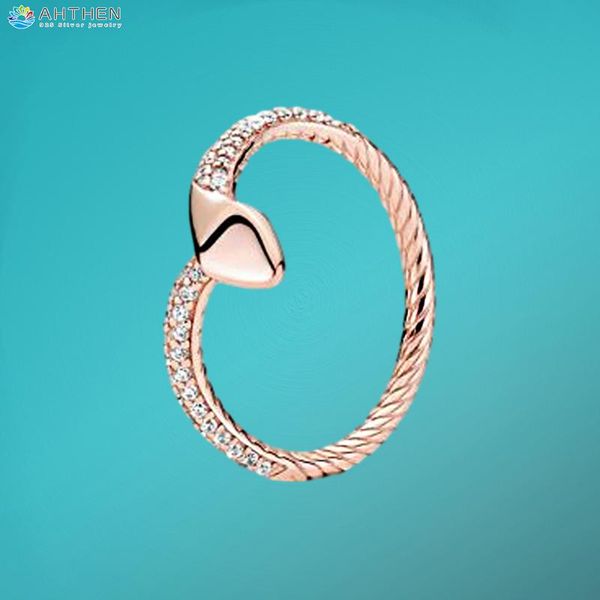 cluster rings ahthen 925 sterling silver ring pink sparkling snake original women engagement jewelry making girl gift, Golden;silver
cluster rings ahthen 925 sterling silver ring pink sparkling snake original women engagement jewelry making girl gift, Golden;silver