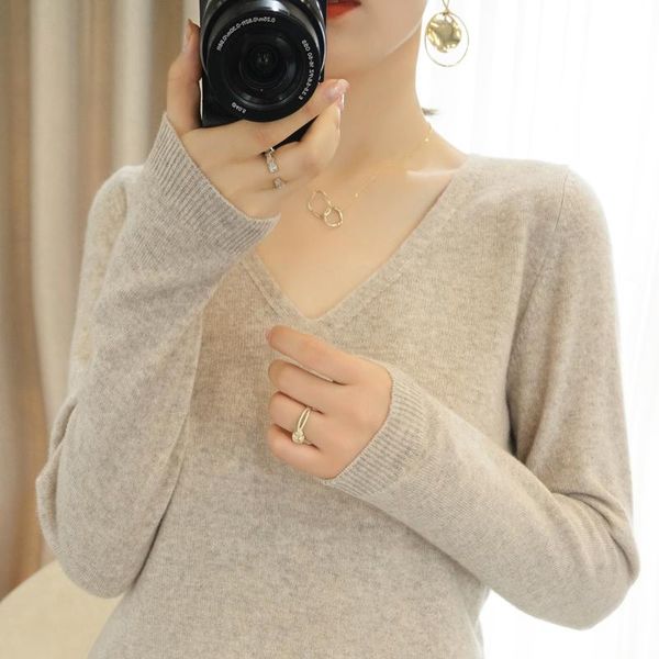 women's sweaters genuine wool pullover korean elegant v-neck for women autumn winter knitted sweater femme chandails zjt875, White;black
women's sweaters genuine wool pullover korean elegant v-neck for women autumn winter knitted sweater femme chandails zjt875, White;black