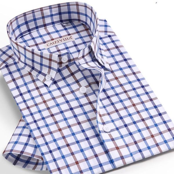 men short sleeve contrast gingham plaid cotton shirts mens summer casual standard-fit button-down shirt men's, White;black
men short sleeve contrast gingham plaid cotton shirts mens summer casual standard-fit button-down shirt men's, White;black