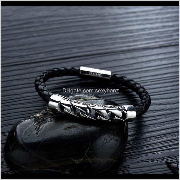 charm drop delivery 2021 fashion handmade braided leather magnetic bracelet stainless steel design jewelry diy punk hip hop bracelets for me, Golden;silver
charm drop delivery 2021 fashion handmade braided leather magnetic bracelet stainless steel design jewelry diy punk hip hop bracelets for me, Golden;silver