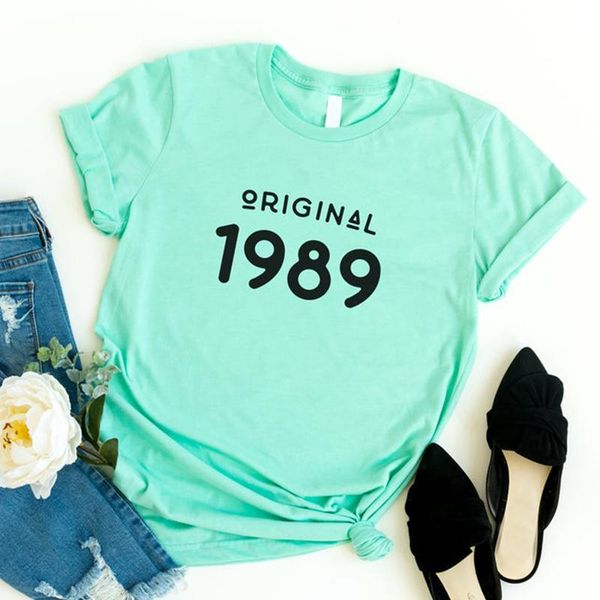 women's t-shirt original 1989 women 32 years old 32nd birthday gift girls mom wife daughter party tshirt cotton streetwear tee shirt, White
women's t-shirt original 1989 women 32 years old 32nd birthday gift girls mom wife daughter party tshirt cotton streetwear tee shirt, White