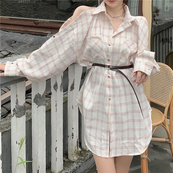casual dresses loose harajuku dress long sleeve off-shoulder turn down collar pocket plaid shirt autumn party 871b, Black;gray
casual dresses loose harajuku dress long sleeve off-shoulder turn down collar pocket plaid shirt autumn party 871b, Black;gray