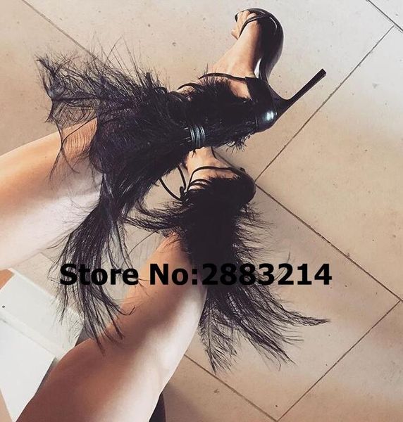 original fur lace up ankle wrap sandals shoes open toe rome gladiator lady high heels party dress pumps big size 42, Black
original fur lace up ankle wrap sandals shoes open toe rome gladiator lady high heels party dress pumps big size 42, Black