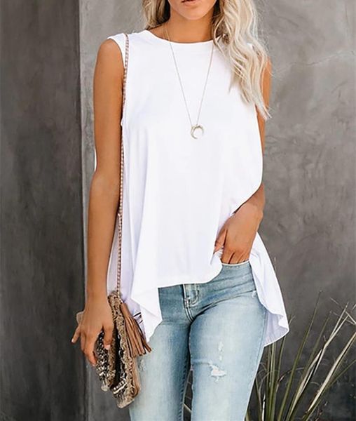 women cami solid tank o neck sleeveless tee casual loose tanks summer female vest stylish for clothes, White
women cami solid tank o neck sleeveless tee casual loose tanks summer female vest stylish for clothes, White