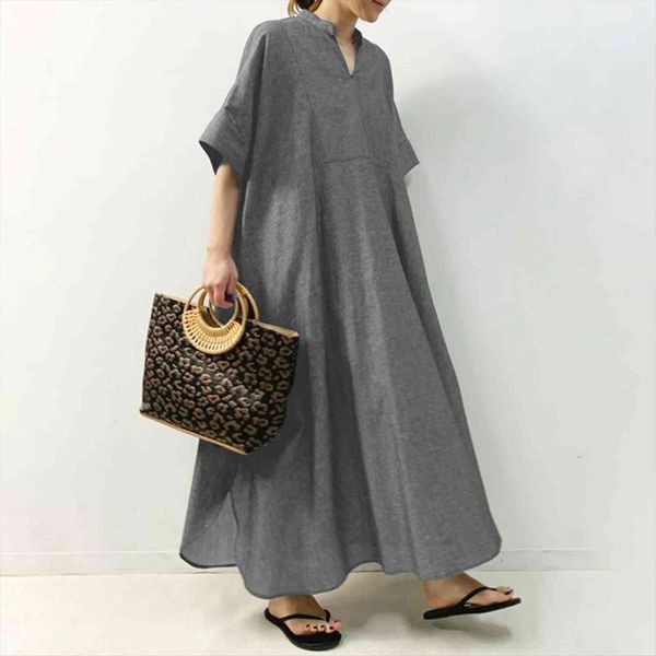 long japan grey summer women dress casual half sleeve a line maxi robe femme vestiods loose style pullover solid, Black;gray
long japan grey summer women dress casual half sleeve a line maxi robe femme vestiods loose style pullover solid, Black;gray