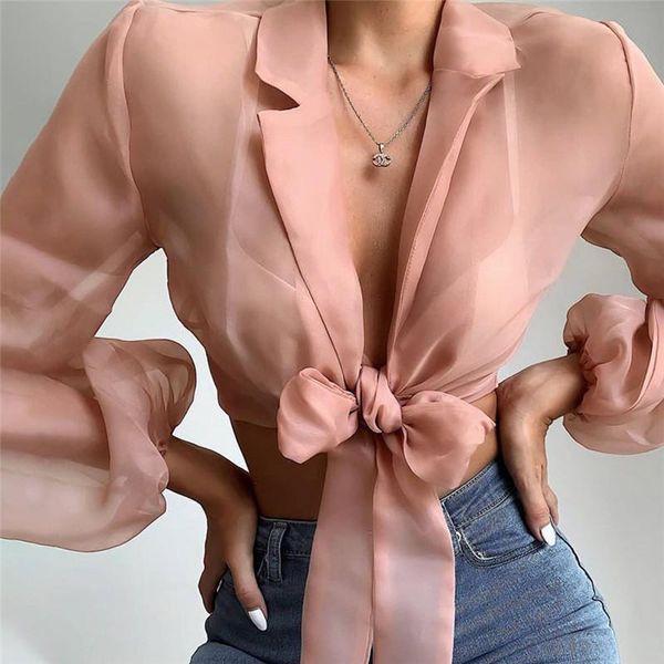 women v neck blouse mesh sheer long sleeve casual bandage ol shirt solid blusa feminina women's blouses & shirts, White
women v neck blouse mesh sheer long sleeve casual bandage ol shirt solid blusa feminina women's blouses & shirts, White