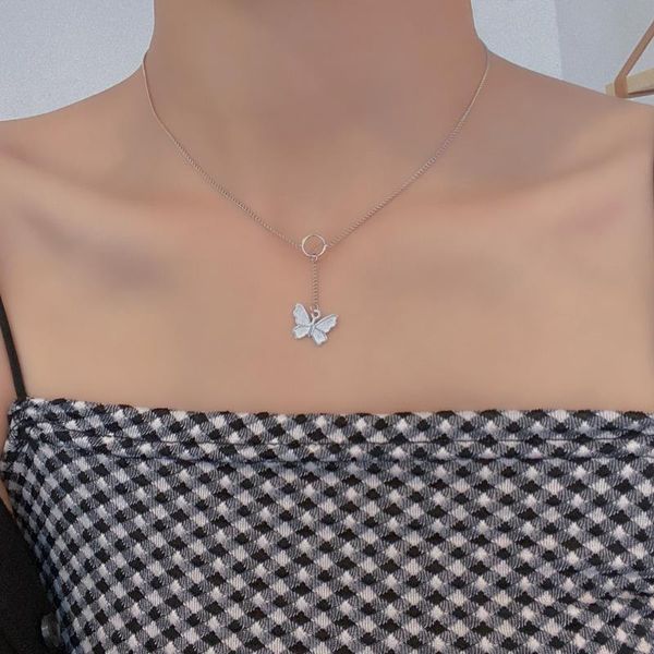 pendant necklaces temperament girls sweet chain necklace simple butterfly wholesale, Silver
pendant necklaces temperament girls sweet chain necklace simple butterfly wholesale, Silver