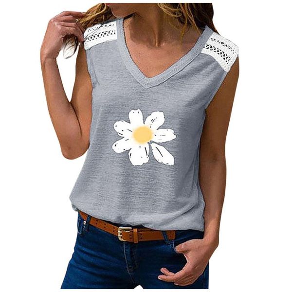 women's tanks & camis women personality v-neck sleeveless comfortable trend daisy printed t-shirt vest graphic tank leisure, White
women's tanks & camis women personality v-neck sleeveless comfortable trend daisy printed t-shirt vest graphic tank leisure, White