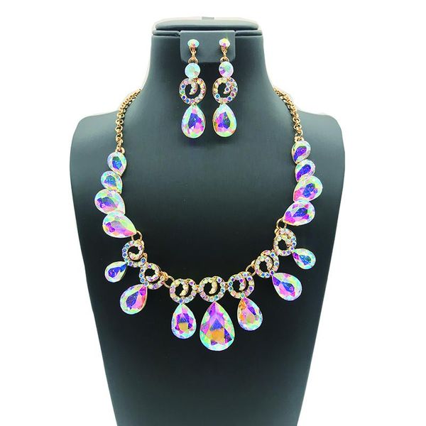 earrings & necklace sparkling crystal water drop earring set women's evening dress fashion jewelry, Silver
earrings & necklace sparkling crystal water drop earring set women's evening dress fashion jewelry, Silver