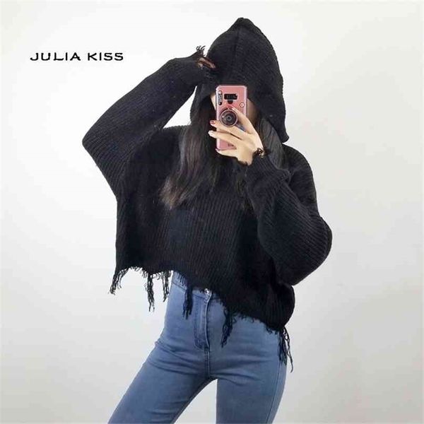 women drop shoulder scallop raw edge hooded pullovers loose sweaters crop knitting 210512, White
women drop shoulder scallop raw edge hooded pullovers loose sweaters crop knitting 210512, White