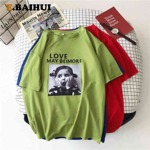 female t shirt summer women men short sleeve character print tshirt white black cute harajuku t-shirts for couples l0435 210522
female t shirt summer women men short sleeve character print tshirt white black cute harajuku t-shirts for couples l0435 210522