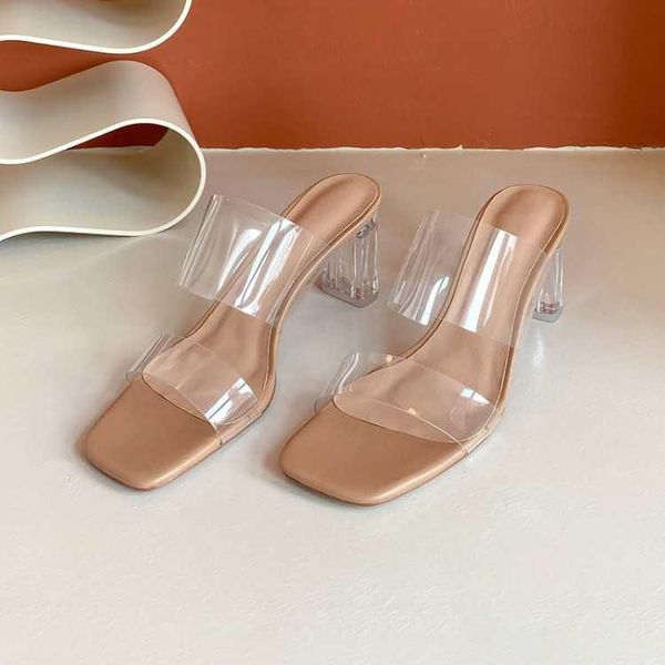 slippers 2021 summer net red one line transparent high heel sandals women's thick crystal sexy, Black
slippers 2021 summer net red one line transparent high heel sandals women's thick crystal sexy, Black