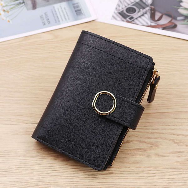 fashion trend student women's purse zipper buckle ring simple small money clip straight, Black
fashion trend student women's purse zipper buckle ring simple small money clip straight, Black