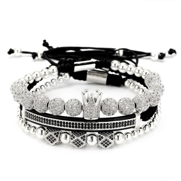 charm bracelets fashion 3pcs/sets luxury for men male cubic micro pave crown gold braiding bracelet bangle sets women jewelry, Golden;silver
charm bracelets fashion 3pcs/sets luxury for men male cubic micro pave crown gold braiding bracelet bangle sets women jewelry, Golden;silver