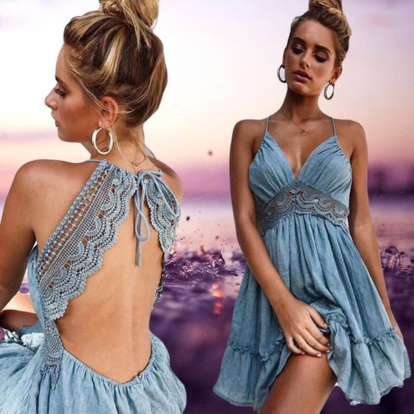 women's dress 2021 lace beach spaghetti strap v-neck backless vintage summer dresses women bohemia sundress casual, Black;gray
women's dress 2021 lace beach spaghetti strap v-neck backless vintage summer dresses women bohemia sundress casual, Black;gray