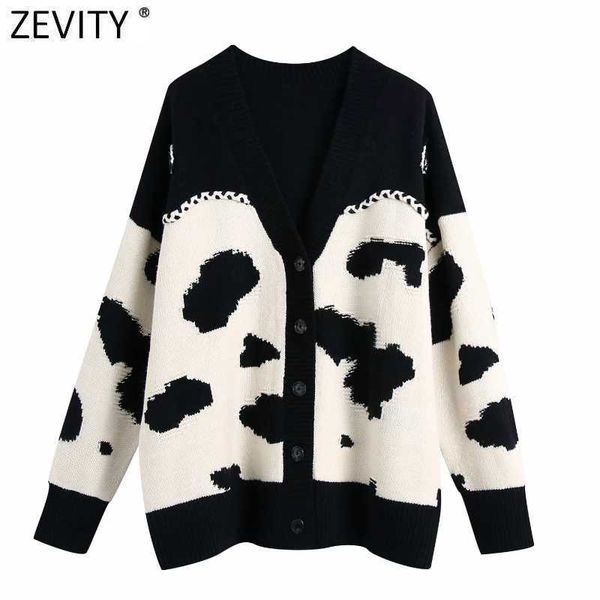 zevity women vintage v neck animal pattern crochet cardigans knitting sweater female chic long sleeve contrast color s703 210603, White;black
zevity women vintage v neck animal pattern crochet cardigans knitting sweater female chic long sleeve contrast color s703 210603, White;black