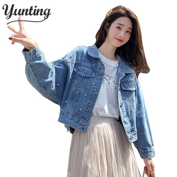 women's jackets women blue pearl beading denim korean fashion streetwear jeans coat autumn outfit, Black;brown
women's jackets women blue pearl beading denim korean fashion streetwear jeans coat autumn outfit, Black;brown