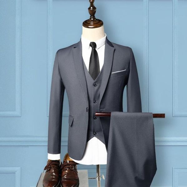 men's suits & blazers men suit set lapel collar coat vest long pants business wedding slim solid color cotton classic jacket, White;black
men's suits & blazers men suit set lapel collar coat vest long pants business wedding slim solid color cotton classic jacket, White;black