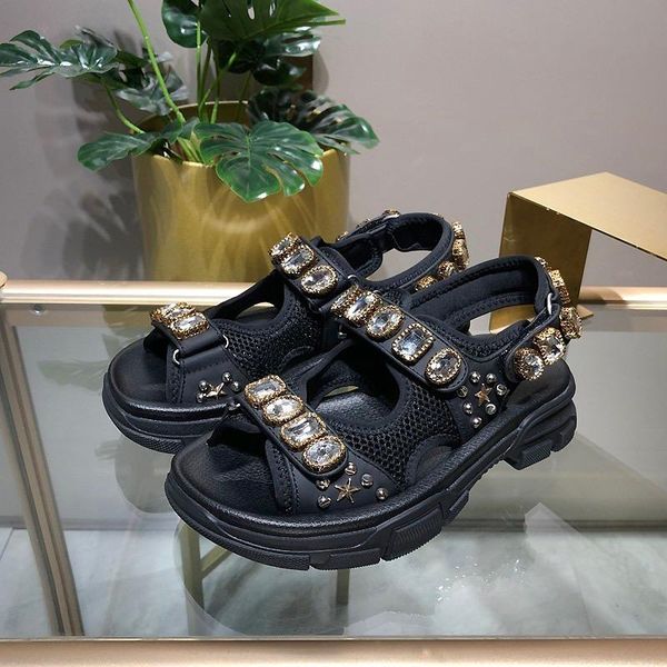 sandals thick bottom jewel casual flat women shoes dad fashion genuine leather beach, Black
sandals thick bottom jewel casual flat women shoes dad fashion genuine leather beach, Black