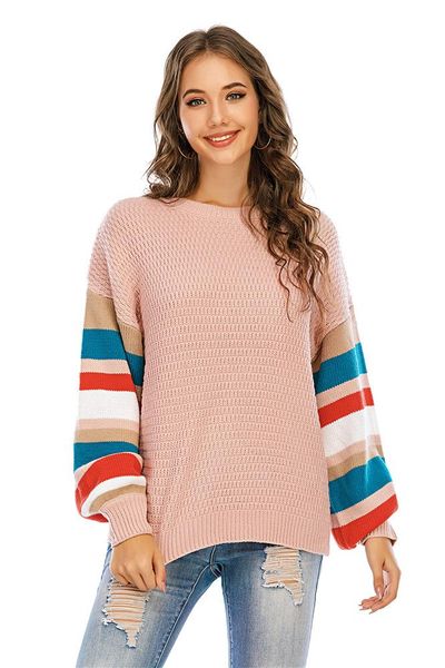 women's sweaters autumn and winter large size knitwear spliced cool pullover sweater, White;black
women's sweaters autumn and winter large size knitwear spliced cool pullover sweater, White;black