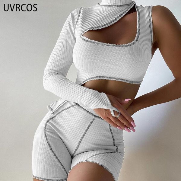 women's tracksuits uvrcos 2 piece sets womens outfits summer irregular one-shoulder long-sleeved waistless t-shirt slim-fit shorts reve, Gray
women's tracksuits uvrcos 2 piece sets womens outfits summer irregular one-shoulder long-sleeved waistless t-shirt slim-fit shorts reve, Gray