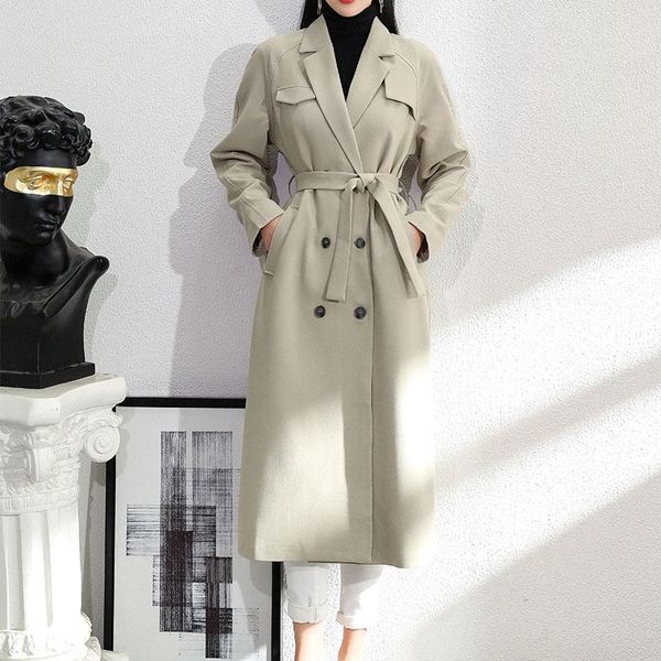 women's trench coats women korean winter long overcoat tight waist outwear loose full sleeve double breasted femme elegant coat, Tan;black
women's trench coats women korean winter long overcoat tight waist outwear loose full sleeve double breasted femme elegant coat, Tan;black