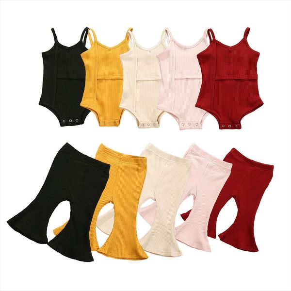 6m 5y newborn infant baby girls clothes solid ribbed suspender vest bodysuit flared pants 2pcs outfits children clothing set, White
6m 5y newborn infant baby girls clothes solid ribbed suspender vest bodysuit flared pants 2pcs outfits children clothing set, White