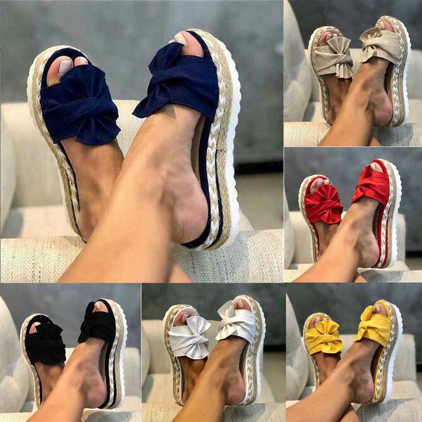 2021 womens high heels sandals wedge platform summer slippers bow outdoor female thick sole slides sandals girls beach shoes y0721, Black
2021 womens high heels sandals wedge platform summer slippers bow outdoor female thick sole slides sandals girls beach shoes y0721, Black