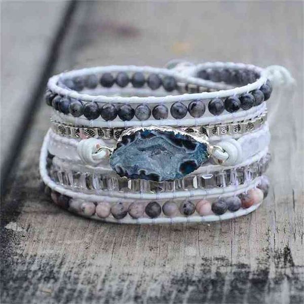 unique natural stones druzy wrap bracelet female handmade boho bracelet for women girls white leather bracelet dropshipping-a, Golden;silver
unique natural stones druzy wrap bracelet female handmade boho bracelet for women girls white leather bracelet dropshipping-a, Golden;silver