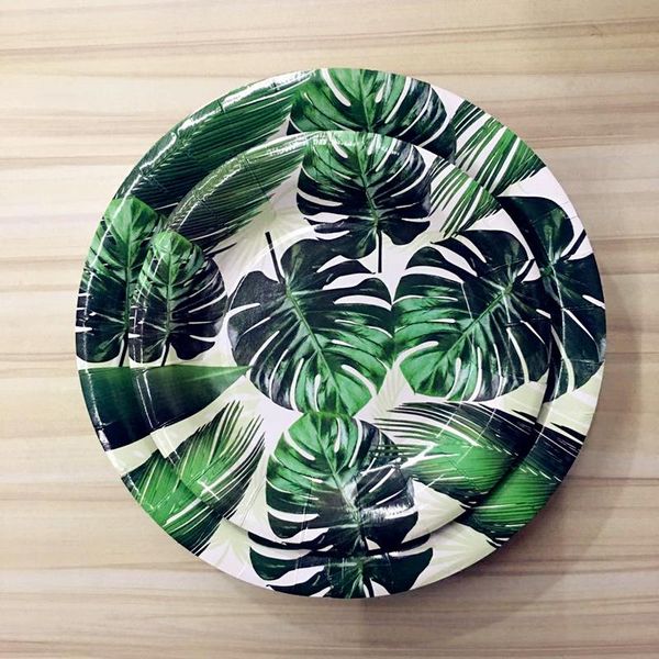 disposable dinnerware 6pcs/set 7/9inch paper plates green palm leaves theme people shower kids favor event birthday party decor supplies
disposable dinnerware 6pcs/set 7/9inch paper plates green palm leaves theme people shower kids favor event birthday party decor supplies
