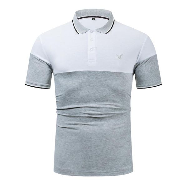 men's polos men shirt short sleeve patchwork contrast color clothing summer streetwear casual fashion 100% cotton, White;black
men's polos men shirt short sleeve patchwork contrast color clothing summer streetwear casual fashion 100% cotton, White;black