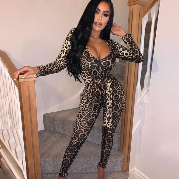 women's jumpsuits & rompers 2021 streetwear leopard women fashion fitness slim with belt skinny v-neck bodies ladies, Black;white
women's jumpsuits & rompers 2021 streetwear leopard women fashion fitness slim with belt skinny v-neck bodies ladies, Black;white