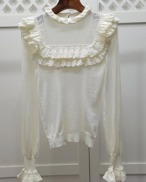 early autumn double-layer lace collar sweater 1220 women's sweaters, White;black
early autumn double-layer lace collar sweater 1220 women's sweaters, White;black