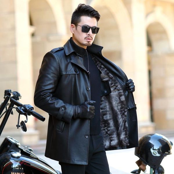 men's fur & faux 2021 men long leather jacket winter black thick casual motorcycle brand overcoat
men's fur & faux 2021 men long leather jacket winter black thick casual motorcycle brand overcoat