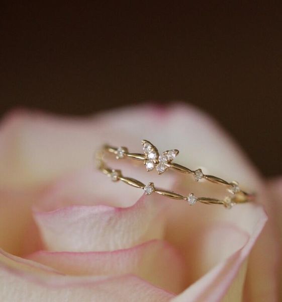 wedding rings luxury female crystal butterfly thin ring classic gold color engagement charm white zircon stone for women, Slivery;golden
wedding rings luxury female crystal butterfly thin ring classic gold color engagement charm white zircon stone for women, Slivery;golden