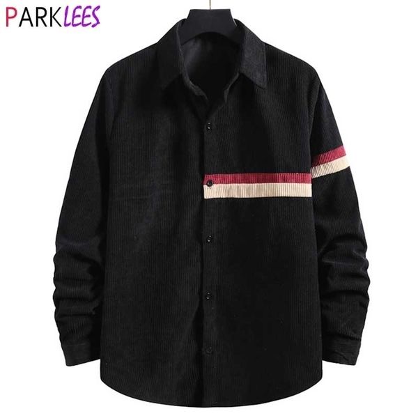stylish contrast striped design inspiration corduroy shirt men autumn patchwork casual warm mens dress shirts chemise 210522, White;black
stylish contrast striped design inspiration corduroy shirt men autumn patchwork casual warm mens dress shirts chemise 210522, White;black