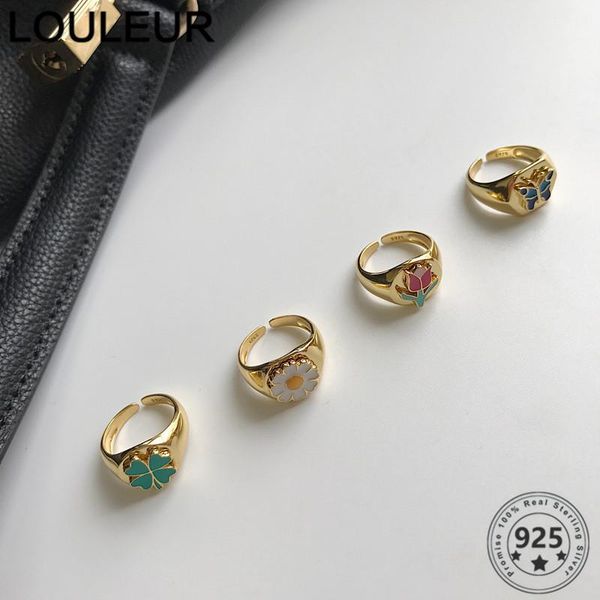 cluster rings louleur design 925 sterling silver ring colorful drip glaze pattern for women jewelry opened, Golden;silver
cluster rings louleur design 925 sterling silver ring colorful drip glaze pattern for women jewelry opened, Golden;silver