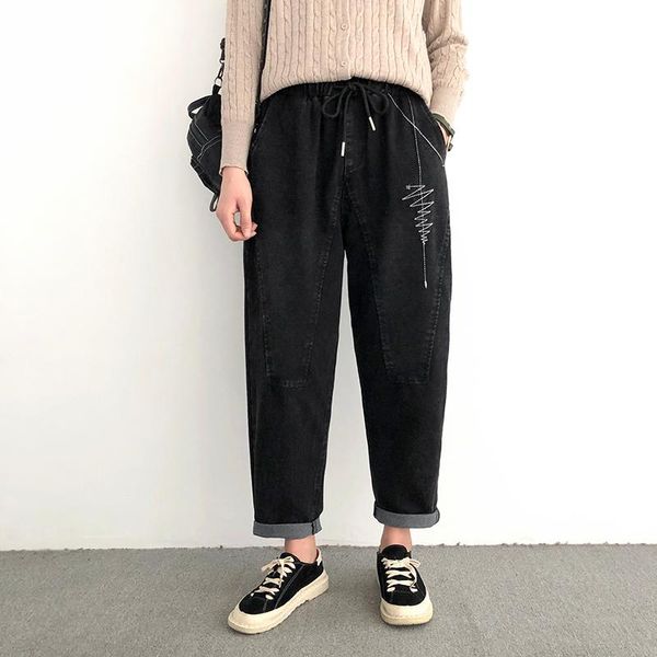 women's jeans women pockets elastic waist spring 2021 loose harem pants embroidery casual fashion trousers, Blue
women's jeans women pockets elastic waist spring 2021 loose harem pants embroidery casual fashion trousers, Blue