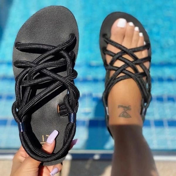 sandals 2021 woman shoes braided rope beach open toe ladies roman gladiator non-slip flip flop, Black
sandals 2021 woman shoes braided rope beach open toe ladies roman gladiator non-slip flip flop, Black
