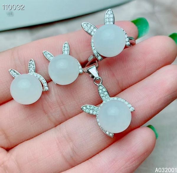 fine jewelry natural white jade 925 sterling silver women pendant necklace ring earrings set support test elegant bracelet, &, Black
fine jewelry natural white jade 925 sterling silver women pendant necklace ring earrings set support test elegant bracelet, &, Black