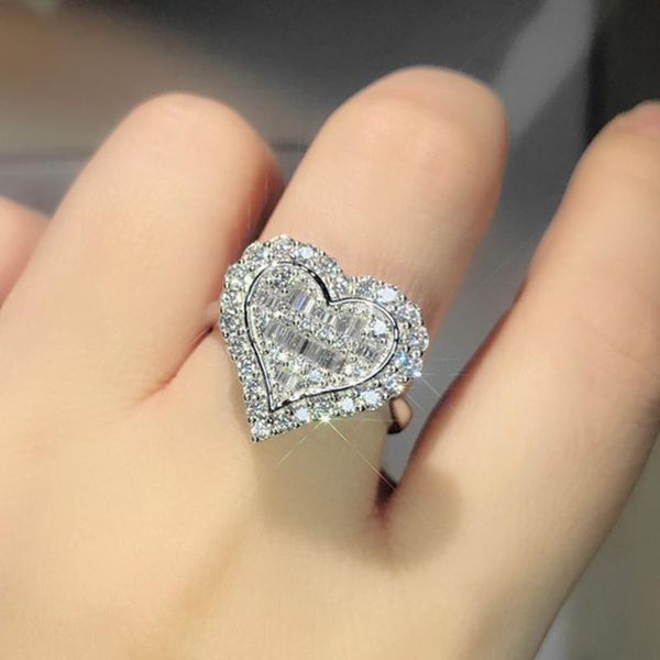 cluster rings fashion exquisite wedding for women silver color love heart zircon desgin anniversary gifts promise ring jewelry 04t750, Golden;silver
cluster rings fashion exquisite wedding for women silver color love heart zircon desgin anniversary gifts promise ring jewelry 04t750, Golden;silver