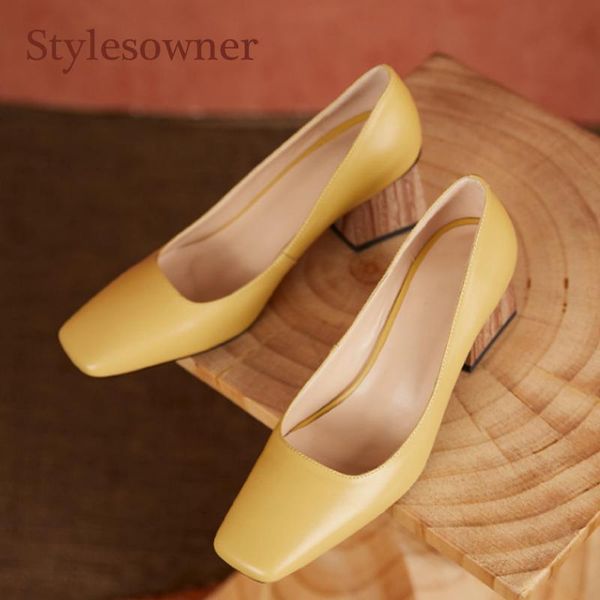 dress shoes wood grain thick heel square toe shallow mouth single large size 2021 spring style korean yellow high heels women, Black
dress shoes wood grain thick heel square toe shallow mouth single large size 2021 spring style korean yellow high heels women, Black