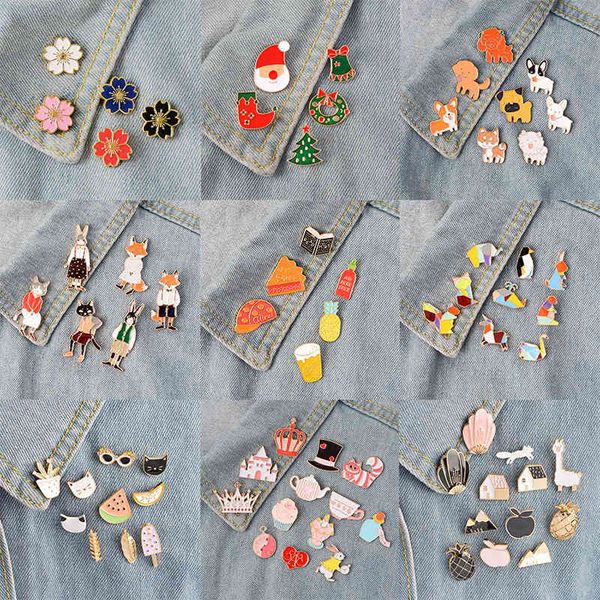 miss zoe 4~14pcs/set cartoon enamel pins set fairy tale brooches denim coat backpack lapel pin badge cute animal jewelry gift, Gray 
miss zoe 4~14pcs/set cartoon enamel pins set fairy tale brooches denim coat backpack lapel pin badge cute animal jewelry gift, Gray