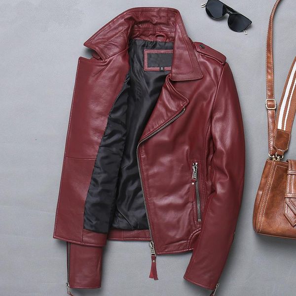 women's leather & faux zvaqs jacket real sheepskin coat motorcycle genuine jackets slim fit spring autumn coats x-1227n pph1008, Black
women's leather & faux zvaqs jacket real sheepskin coat motorcycle genuine jackets slim fit spring autumn coats x-1227n pph1008, Black