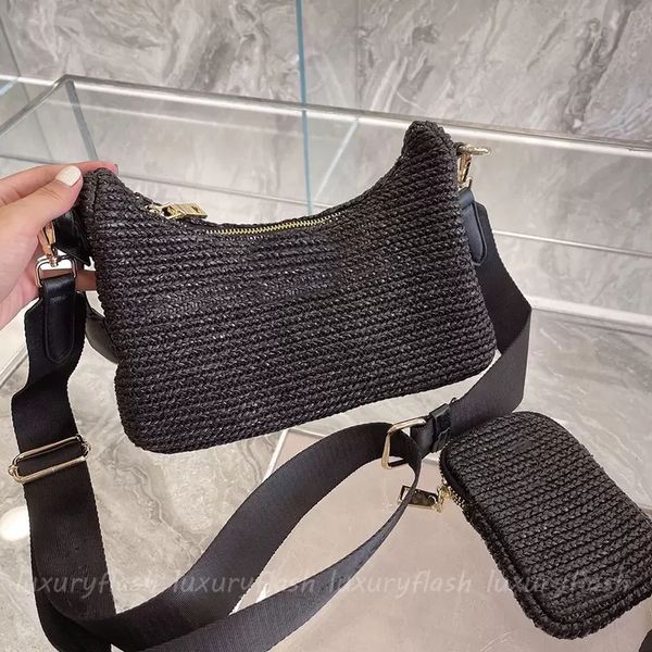2021 straw crossbody bag nylon waterproof chain wide shoulder strap fashion hobo designers luxurys coin purse 2pcs
2021 straw crossbody bag nylon waterproof chain wide shoulder strap fashion hobo designers luxurys coin purse 2pcs