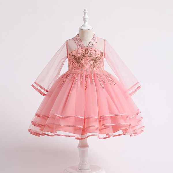 girl's dresses baby girls clothes 12 years children princess birthday party prom tulle layered lace long sleeve autumn dress ball gown, Red;yellow
girl's dresses baby girls clothes 12 years children princess birthday party prom tulle layered lace long sleeve autumn dress ball gown, Red;yellow