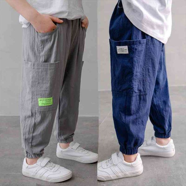 kids boys pants summer thin childrens overalls cotton linen beam foot casual pants anti-mosquito harem, Blue
kids boys pants summer thin childrens overalls cotton linen beam foot casual pants anti-mosquito harem, Blue