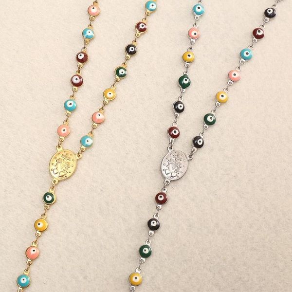pendant necklaces stainless steel religious christ rosary jesus necklace jewelry gold turkey eye god gift for him, Silver
pendant necklaces stainless steel religious christ rosary jesus necklace jewelry gold turkey eye god gift for him, Silver